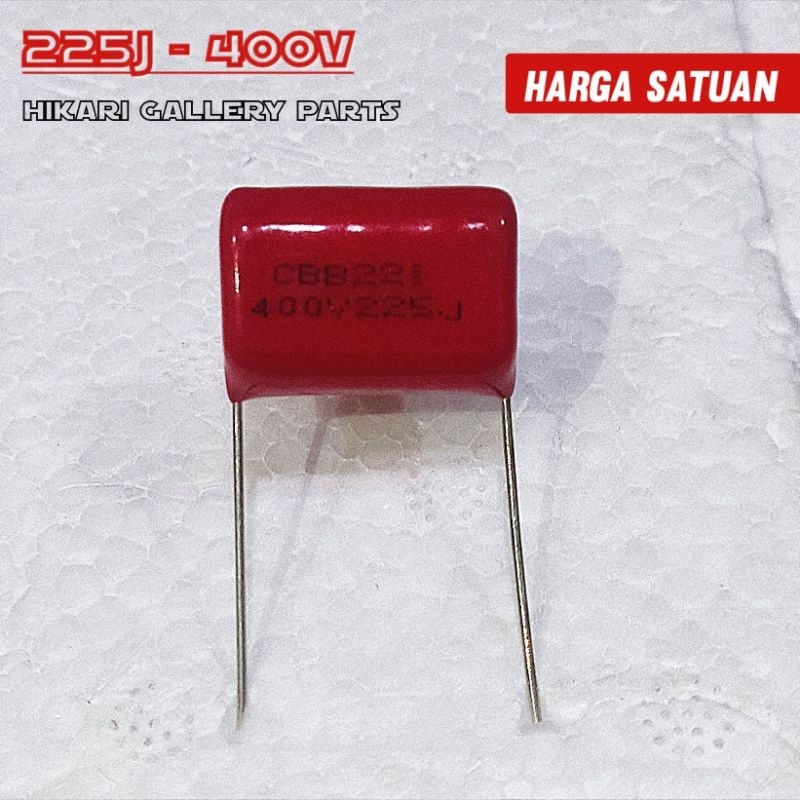 Kapasitor Milar 225J 400V / Mylar Milar 400v 225j CBB221