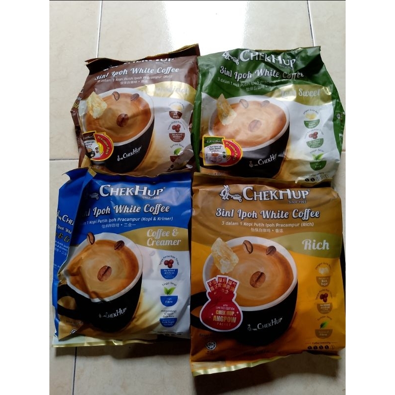 

CHEKHUP CHEK UP WHITE COFFE MLY TERSEDIA 7 VARIAN RASA ISI 12 SACHET