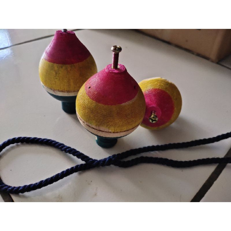 panggalan kayu / GASING KAYU Baut OVAL 5cm Motif