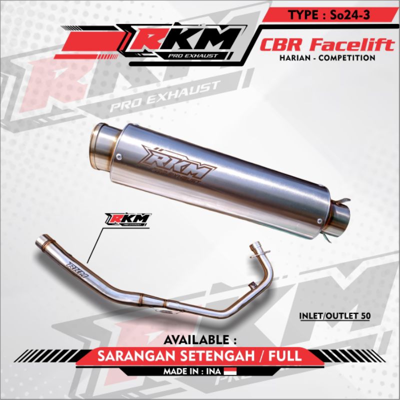 Knalpot Fullset CBR Facelift // ORIGINAL RKM PRO EXHAUST
