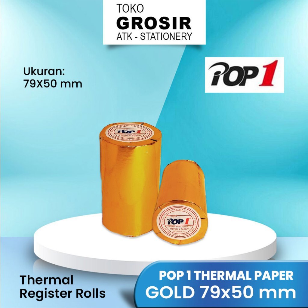 

POP1 THERMAL PAPER GOLD 79x50 mm / KERTAS THERMAL