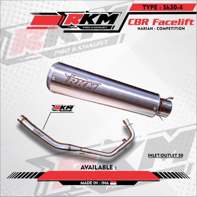 Knalpot Fullset CBR Facelift // ORIGINAL RKM PRO EXHAUST