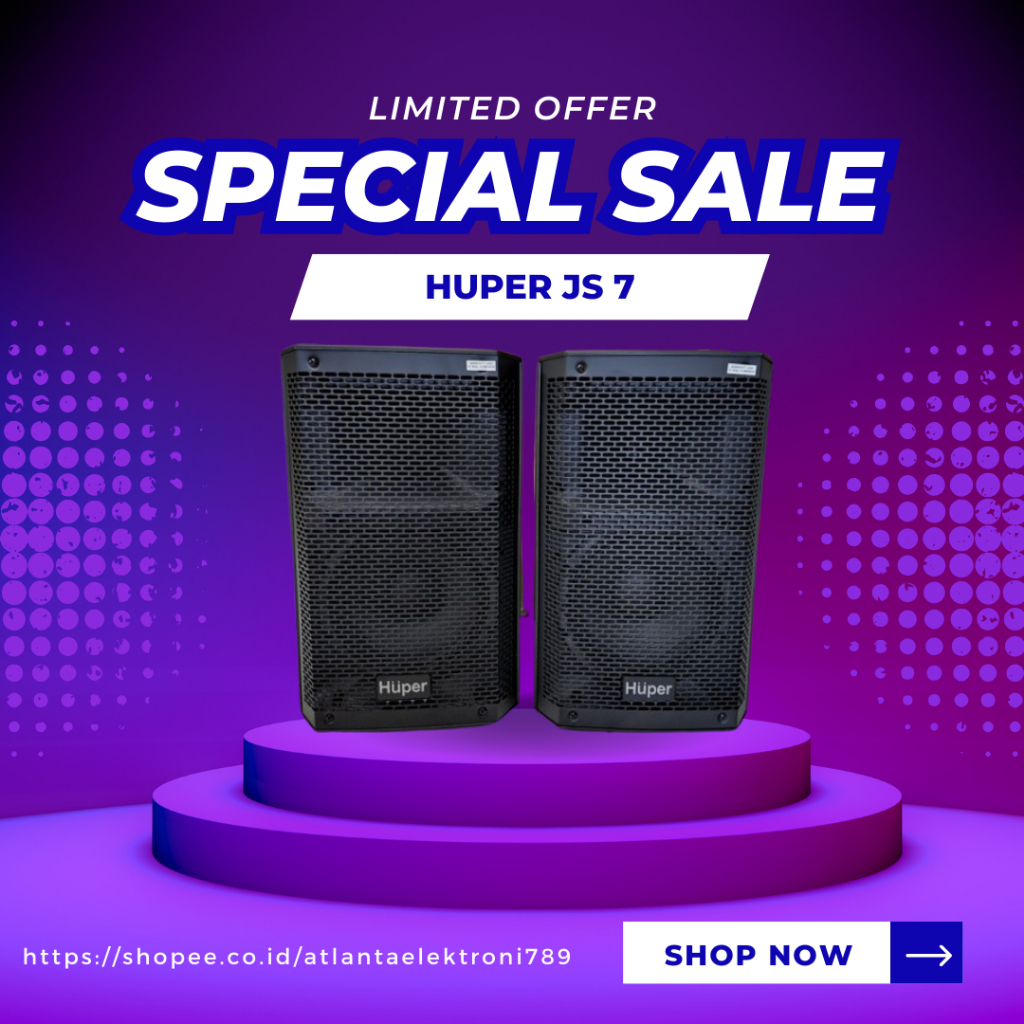 SPEAKER AKTIF HUPER JS 7/JS7 8 INCH POWER RMS 200 WATT AKTIF 2 WAY GARANSI RESMI HUPER