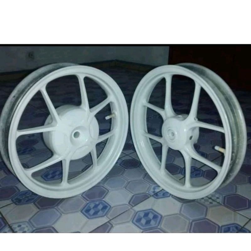 Veleg/Pelek Depan+Belakang Motor Honda Genio / beat Deluxe PNP beat/fi Scoopy Copotan Original