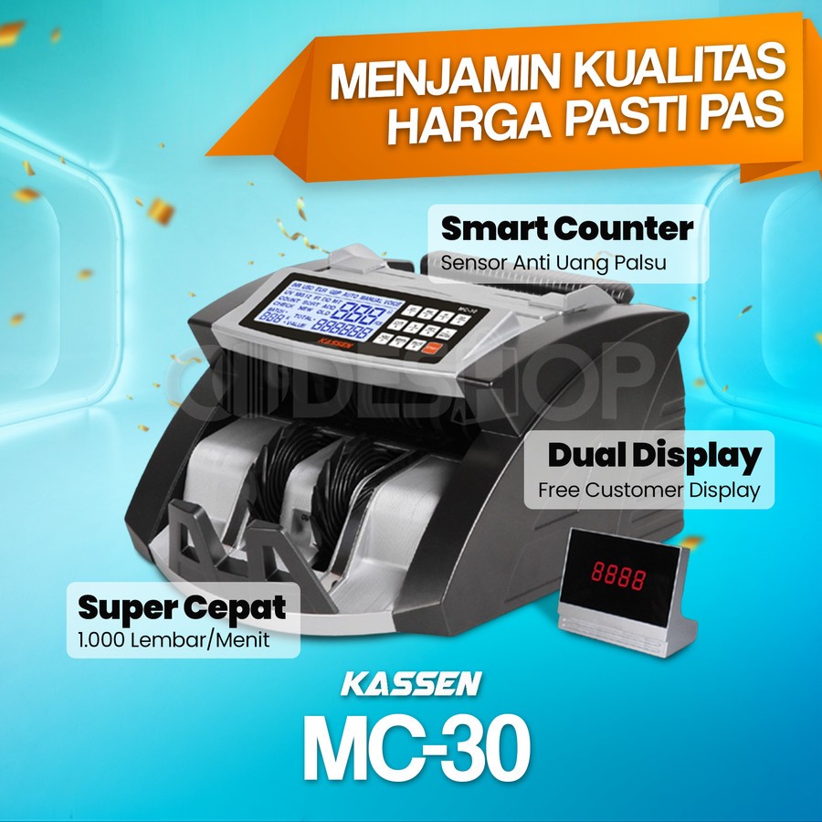 MESIN PENGHITUNG UANG KASSEN MC-30 DETEKSI UANG
