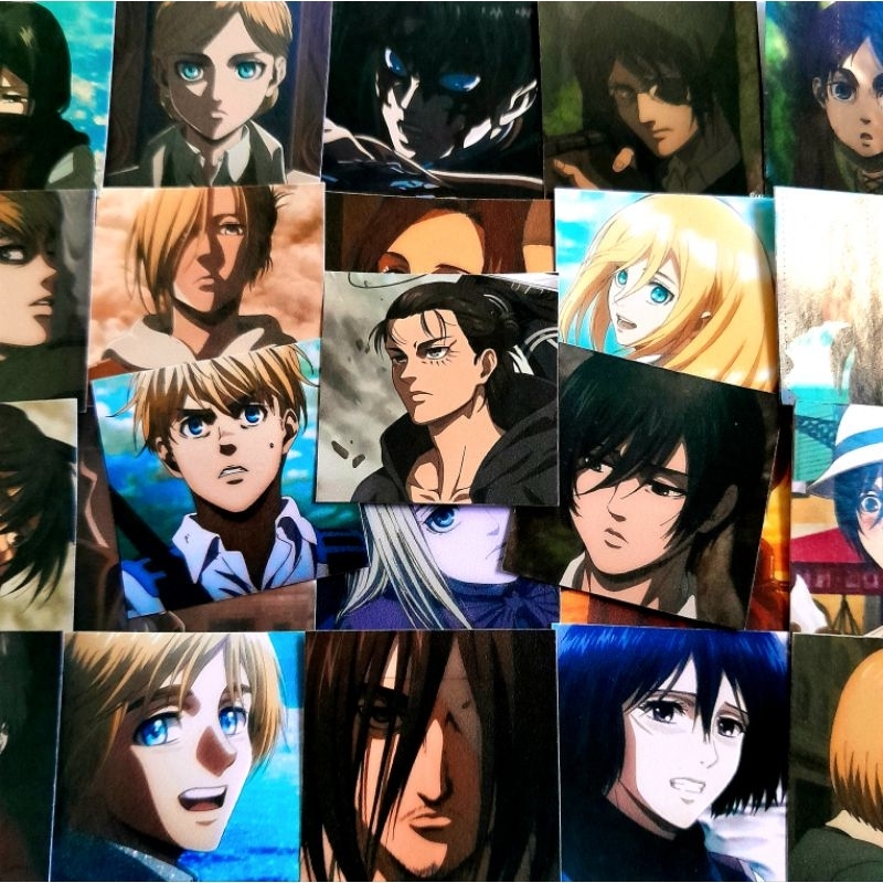 

(Isi 54 buah) Sticker Anime kotak seal mini freebies ATTACK ON TITAN, JEJUTSU KAISEN, BLUE LOCK, CHAINSAW MAN