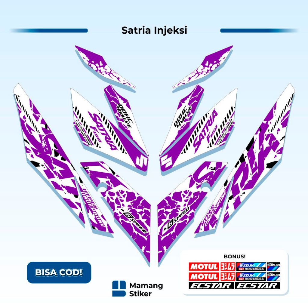 Striping Satria FU Injeksi Variasi (6) F150 R150 Custom Original Raider Aksesoris Api Speed Karbu 20