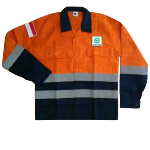 Baju Kerja Safety Kombinasi / Baju Seragam Safety Kombinasi/Wearpack Safety Baju Kerja Lengan Panjan