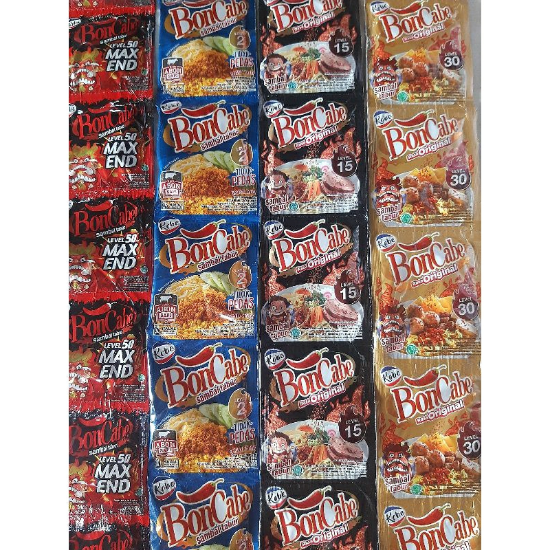 

(12 SACHET) KOBE BONCABE SAMBAL TABUR RASA ORIGINAL SEMUA LEVEL