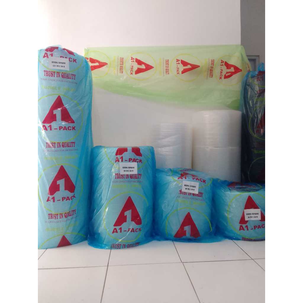

BUBBLE WRAP ROLL SUPREME BENING PANJANG 50 METERX6 0CM/40 CM/30 CM