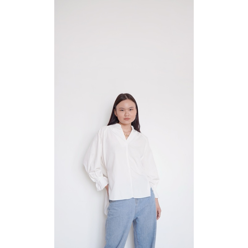 Kemeja oversized - putih - yeoreumbam.id