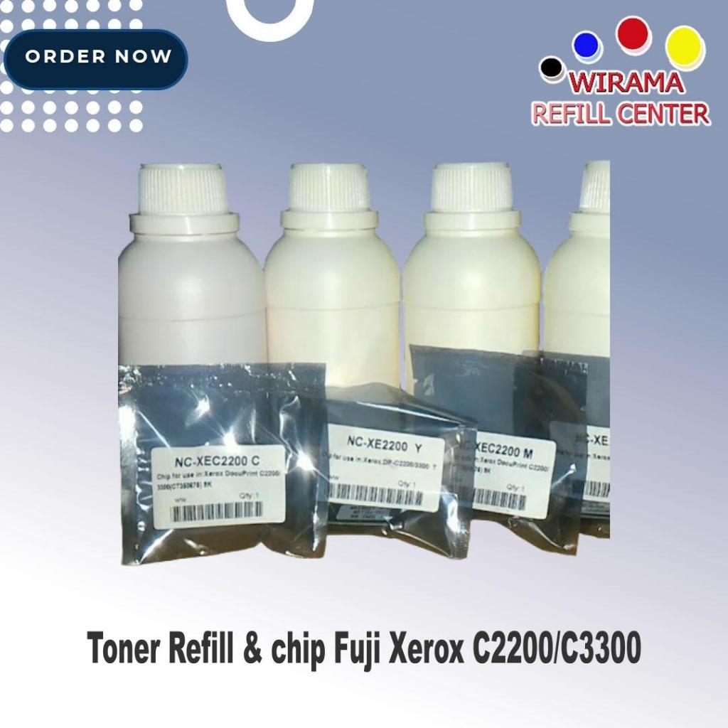 Toner Refill & Chip Fuji Xerox C2200 C3300