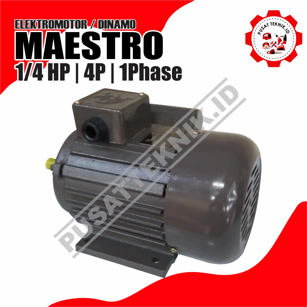 DINAMO MAESTRO 1/4HP 4P 1400RpM MESIN PENGGERAK ELECTRIC MOTOR MAESTRO 1/4 HP YC71-4