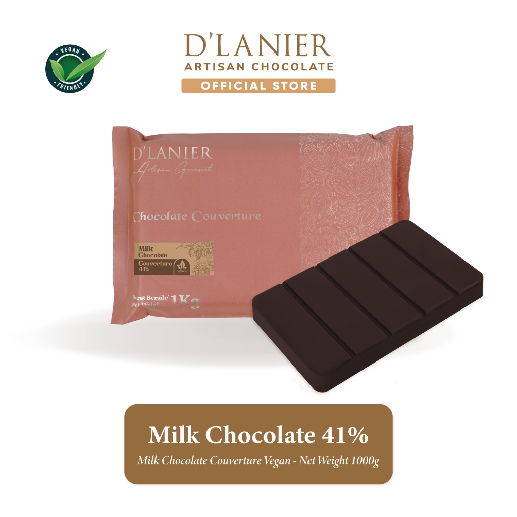 

D'Lanier Vegan Milk Chocolate Couverture 41% - 1 kg