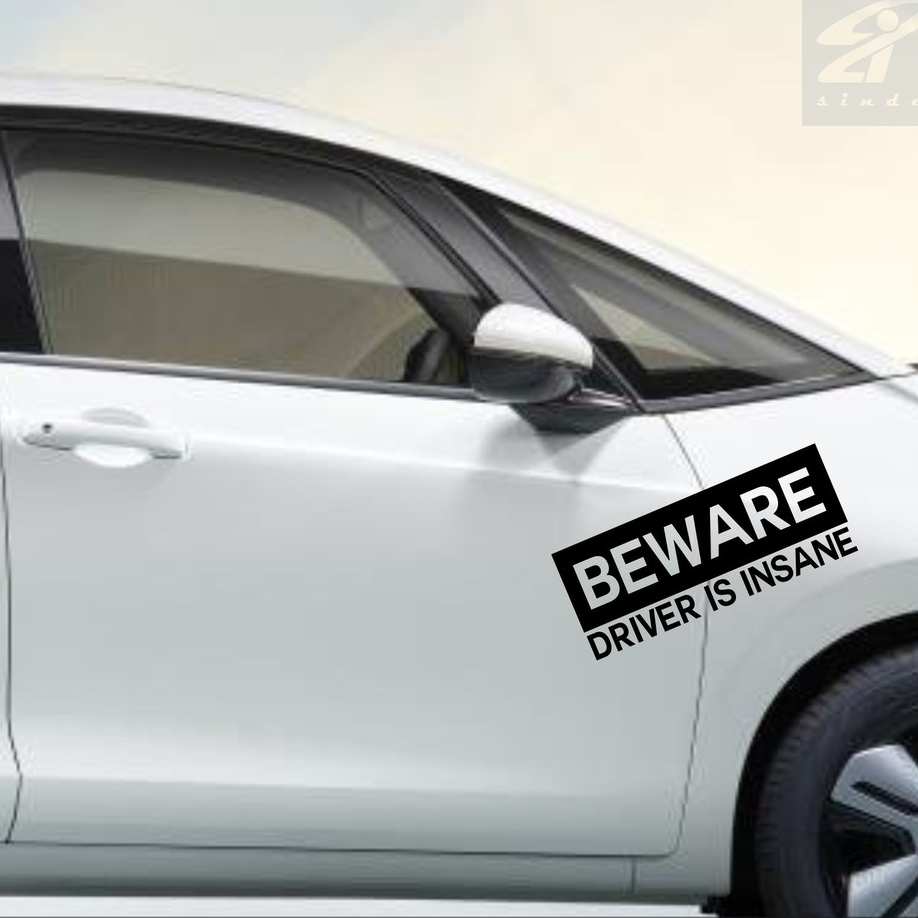 CUTTING STICKER MOBIL JDM DRIVER IS INSANE STIKER MOBIL VARIASI UNIK KEREN