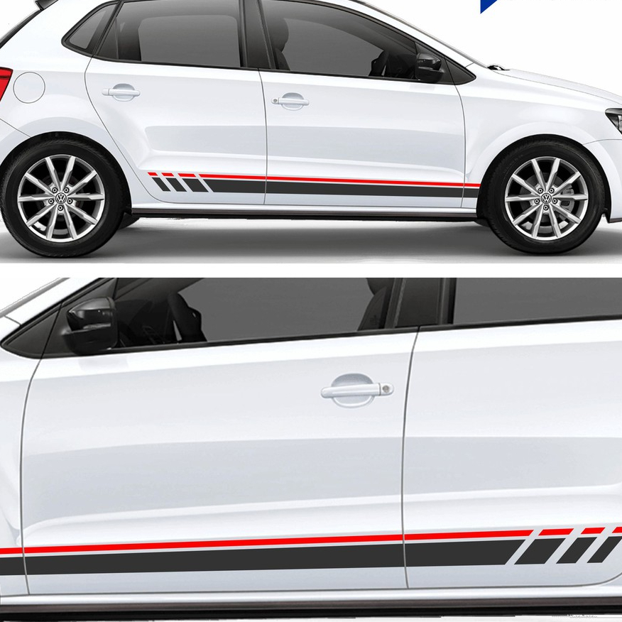 CUTTING STICKER MOBIL VW VOLKSWAGEN POLO STIKER MOBIL STRIPING KEREN BERKUALITAS