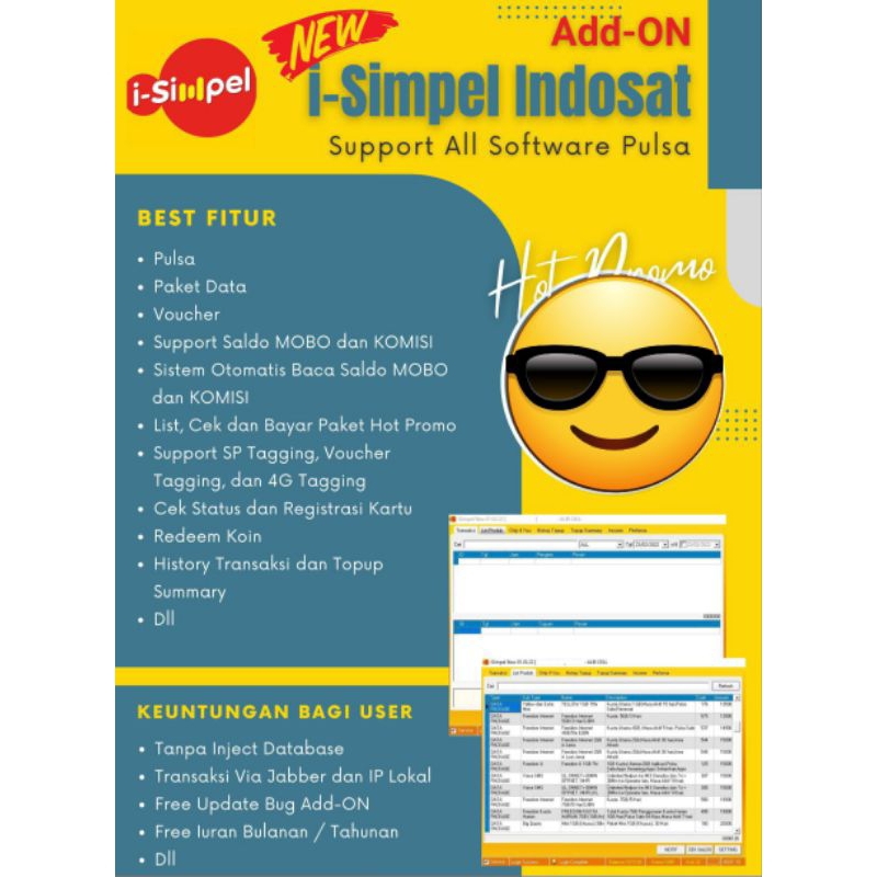 Addon i-simpel support utk semua software pulsa