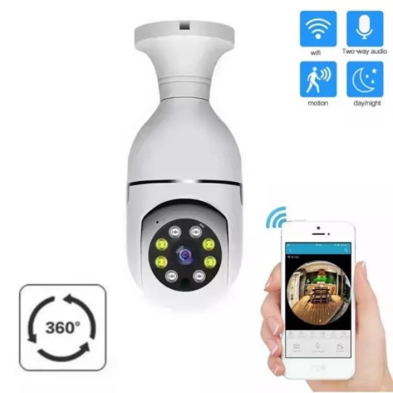 IP Camera CCTV Smart Cam yoosee Kamera Lampu Dinding 8MP Yoosee