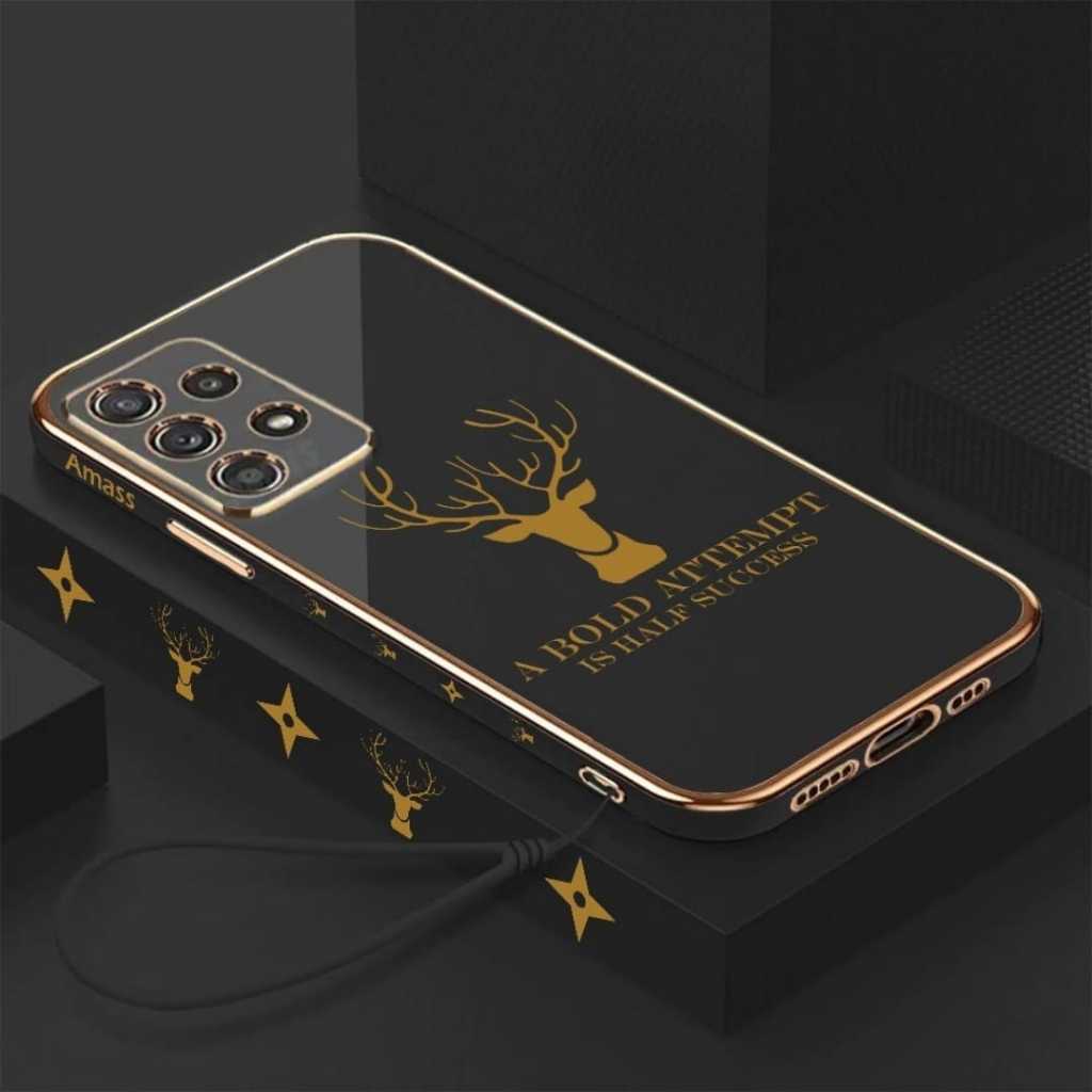 Case Samsung Galaxy A32 4G Plating Lucky Deer Free Tali