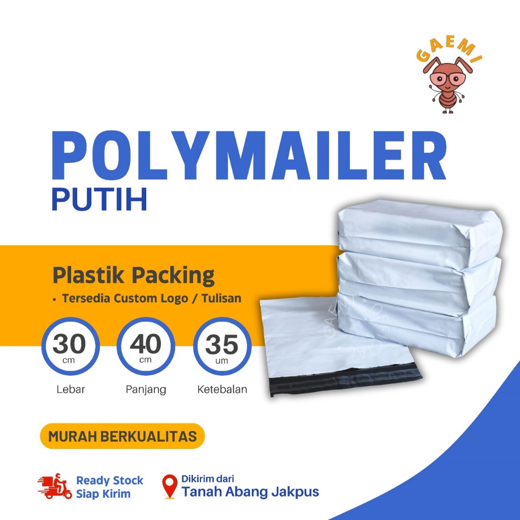 

Polymailer Gaemi 30x40 Isi 100pcs READY STOCK! RJ4
