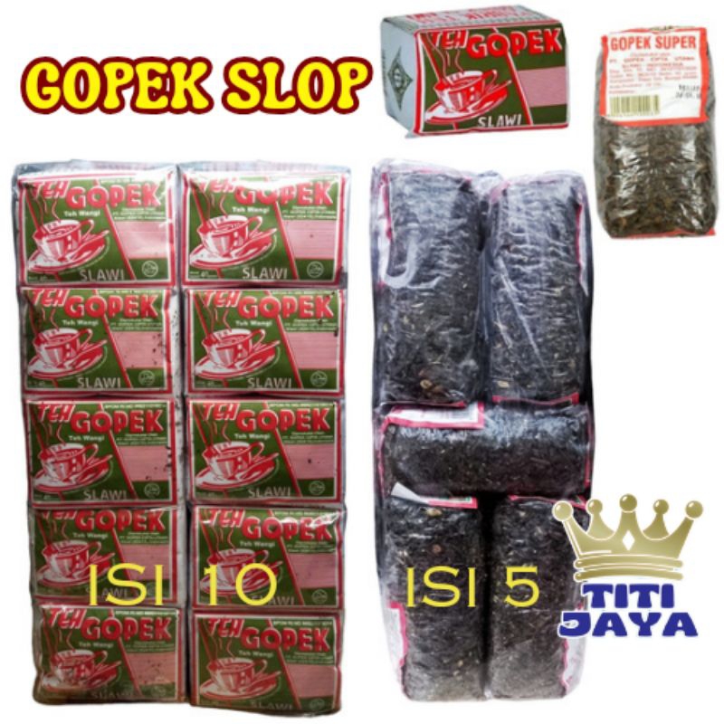 

TEH GOPEK SUPER TABUR KERTAS ISI 10 KACA SLOP ISI 5 ISI