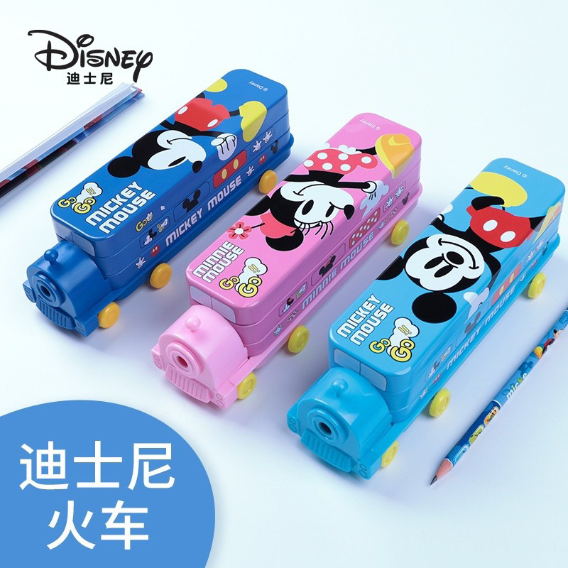 

[READY] PROMO Disney Train Pencil Case With Sharpener - Kotak Pensil Besi Dengan Rautan - Tepak Tempat Pensil Tingkat Impor