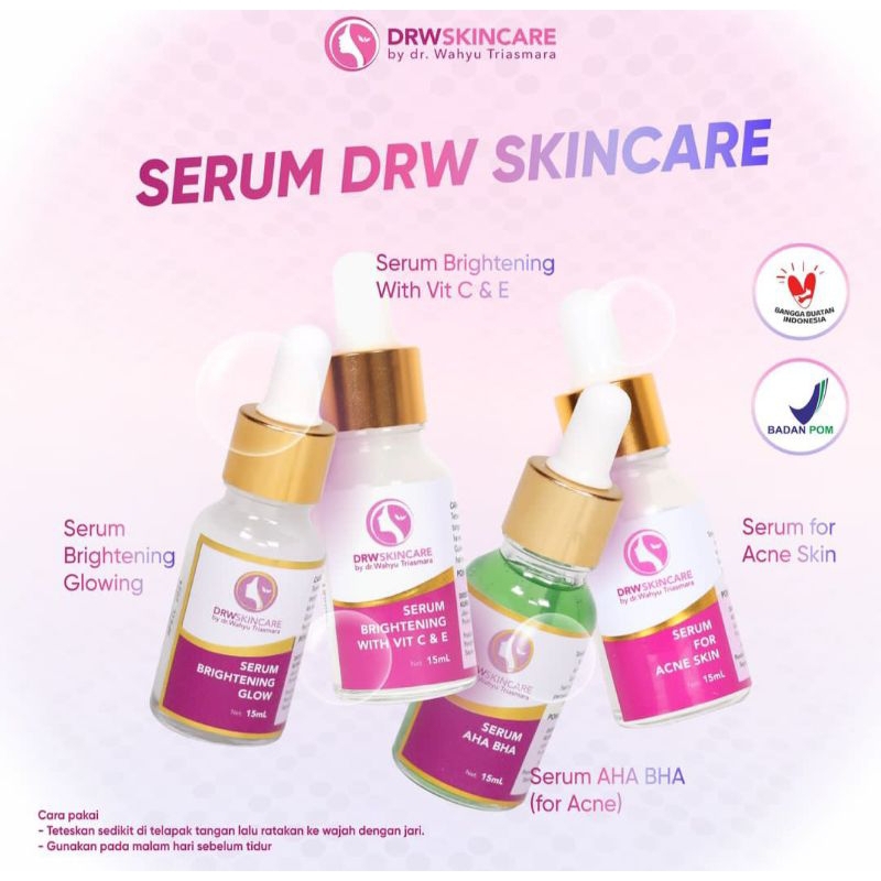 SERUM AHA BHA, Brightening Glow, Acne, Vit C E by DrwSkincare