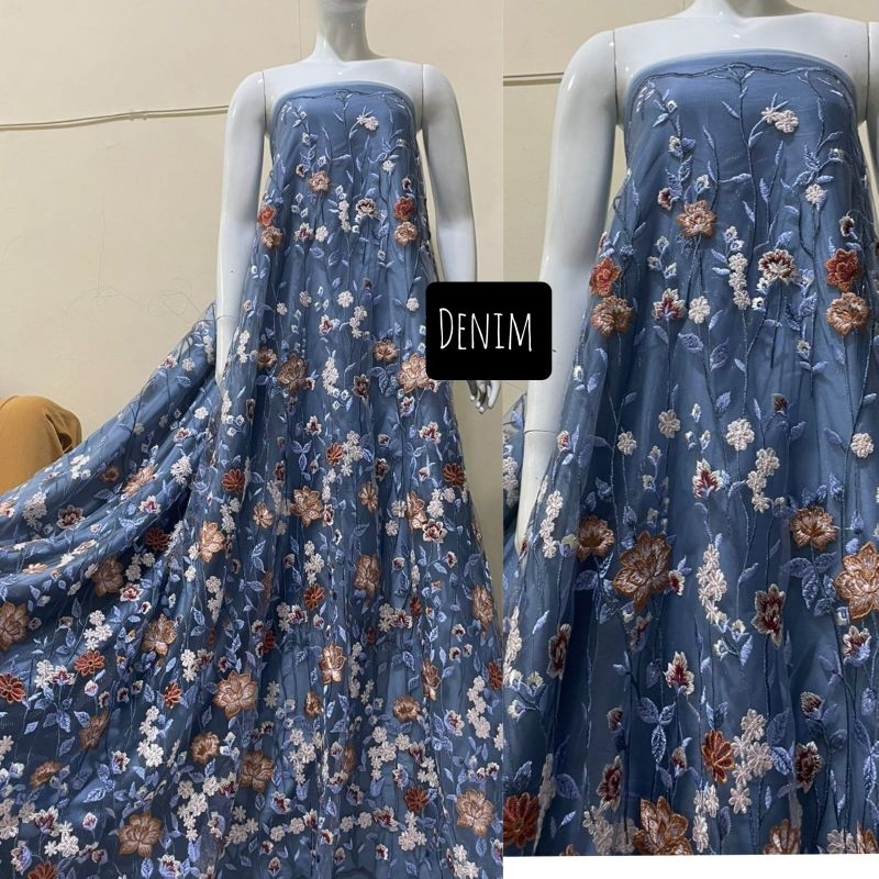 COD...Kain tile 3D Mullticalor untuk gamis dan gaundress panjang sangat cantik dan mewah dan bisa un