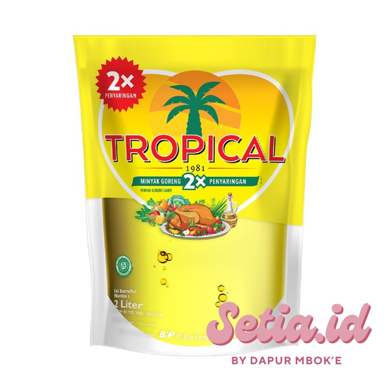 

Minyak Goreng Refill Tropical 2 Liter Kemasan Pouch