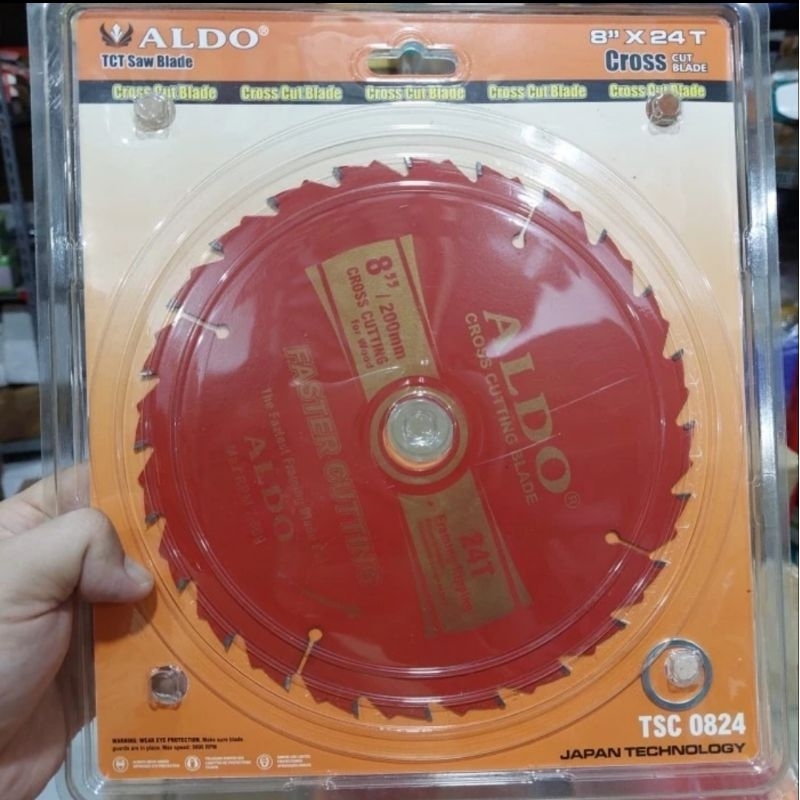 Mata Gergaji ALDO 8" 24T Circular Blade Table Saw 8 Inch TANDUK Coss Cut