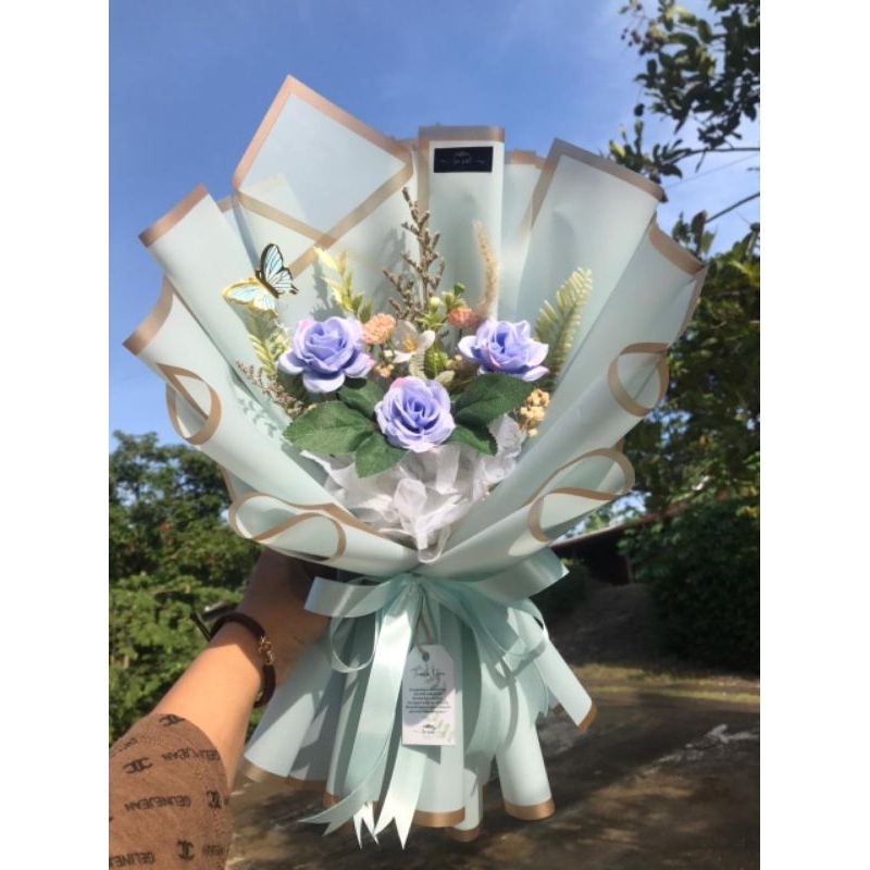 bouquet bunga blueblue