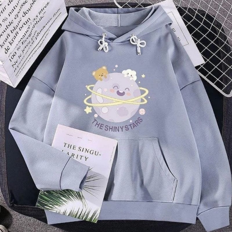 Hoodie Dewasa perempuan THE SHINY STAR M L XL XXL Sweater perempuan Dewasa Switer perempuan Hudi per