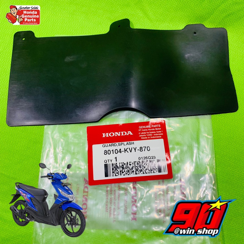 Splash Guard Karet Penahan Lumpur Bawah Spakbor Belakang lubang 3 Beat Karbu 80104KVY870