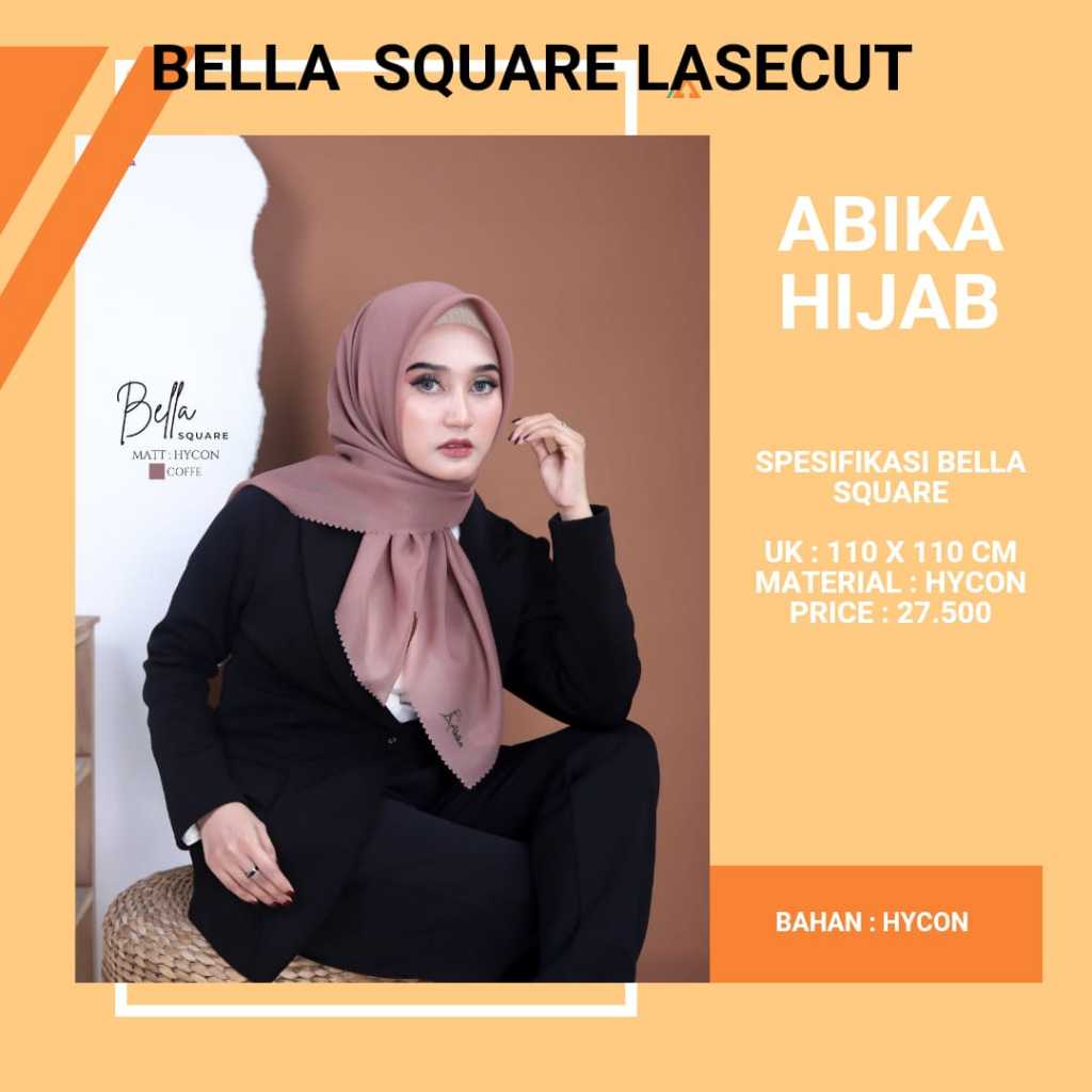 BELLA SQUARE LC BY ABIKA HIJAB- JILBAB SEGI EMPAT BY ABIKA