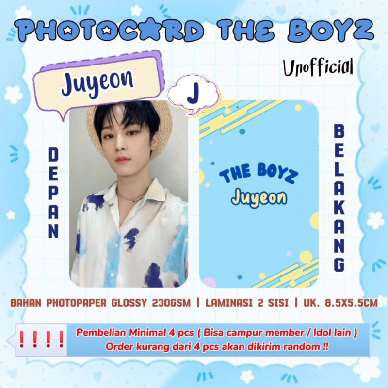 Photocard THE BOYZ - JUYEON / Photocard Unofficial / Photocard  JUYEON THE BOYZ / PC JUYEON / THE B 