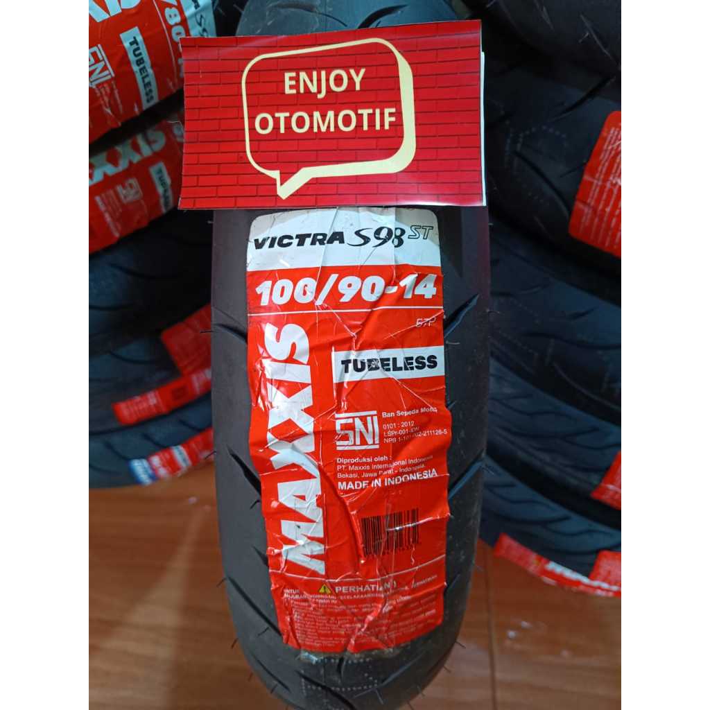 BAN TUBLES MAXXIS VICTRA 100/90 RING 14 MOTOR MATIC LEXI VARIO ORIGINAL TUBELESS MAXIS 100 / 90 ORI
