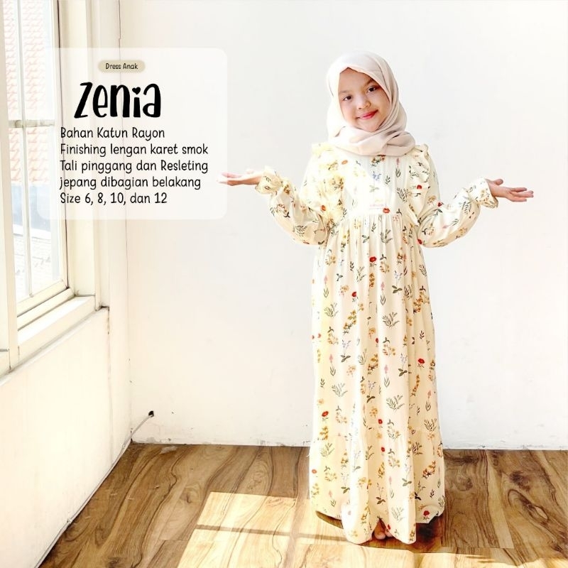 gamis anak bahan rayon viscose premium - Zenia
