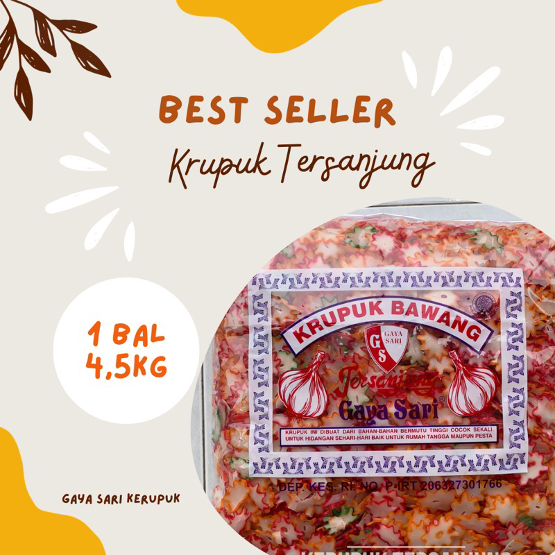 

Kerupuk Mentah Tersanjung / Bintang Cap Gaya Sari 4,5kg - Kerupuk Seblak - Kerupuk Bubur