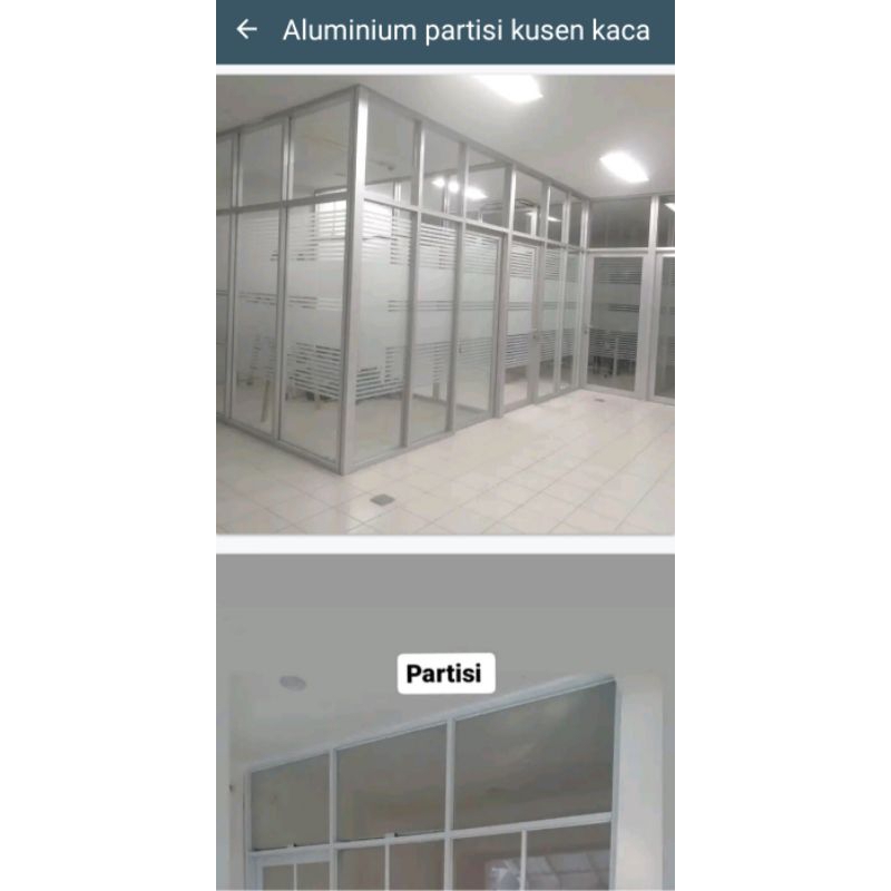 aluminium partisi kusen &kaca