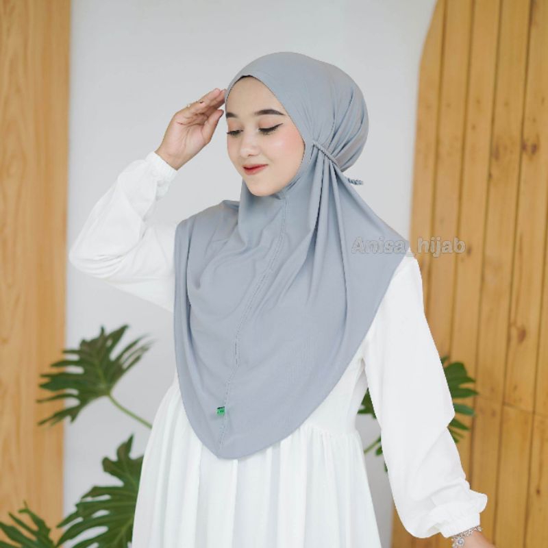 Hijab Bergo tali belakang Jersey Nonped