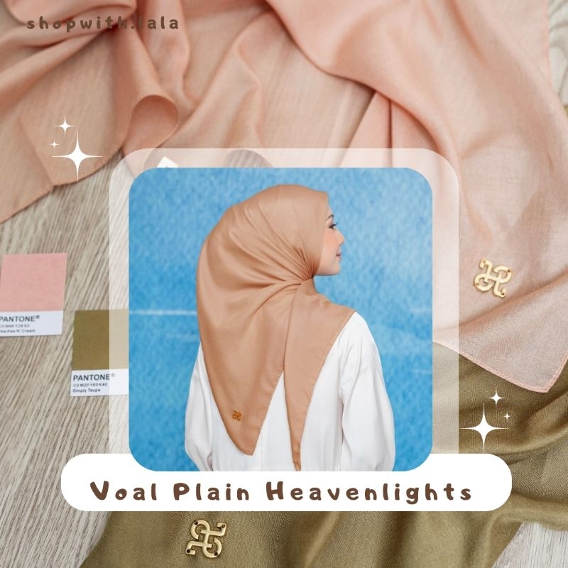 JILBAB HEAVENLIGHTS | HL VOAL PLAIN NEW LOGO SCARF HEAVEN LIGHTS | AUTONOMA MONOGRAM LOGO ALL COLOUR