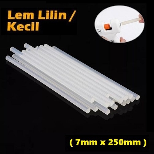 

Lem Lilin / Bakar Kecil 25 Cm ( 7mm x 250 mm ) Glue Stick Hot Melt Refill Lem Tembak diameter 7mm
