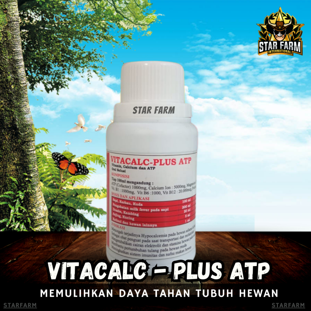 Vitacalc - Plus Atp - Obat penguat otot dan daya tahan tubuh hewan - star farm