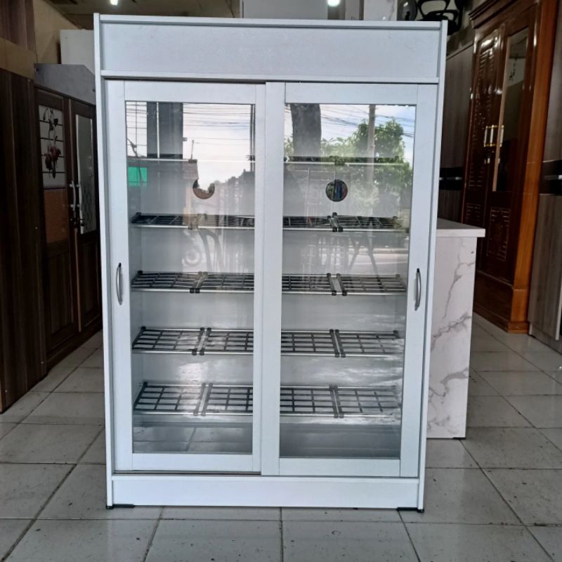 Lemari Sepatu Sliding + Laci Atas / Rak Sepatu