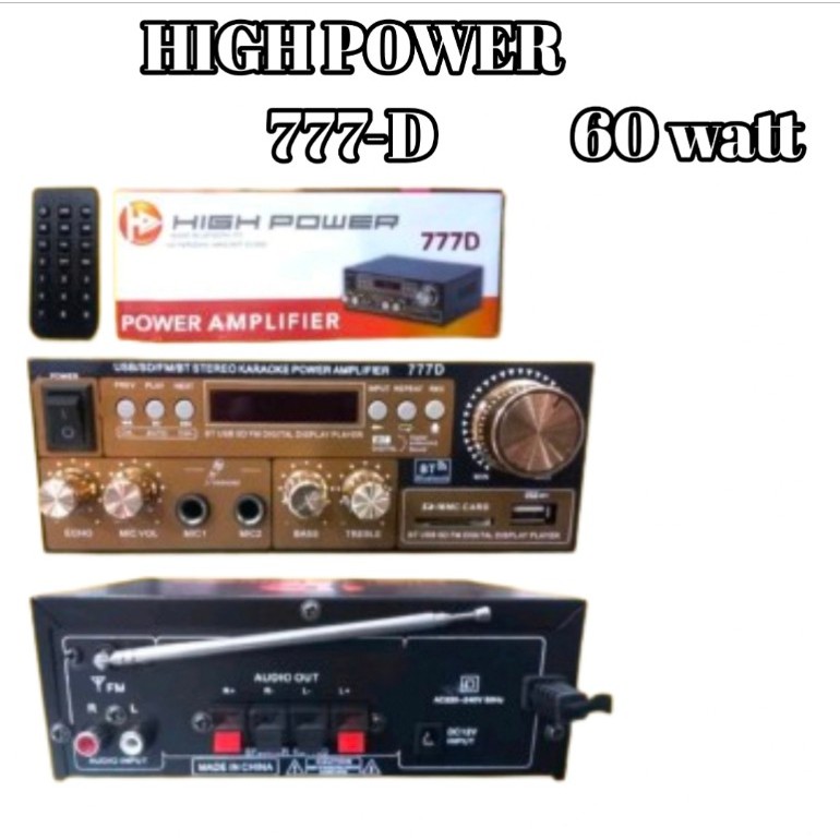 Power Amplifier High Power Type 777D high power amplifier 777-D original bluetooth 60 watt
