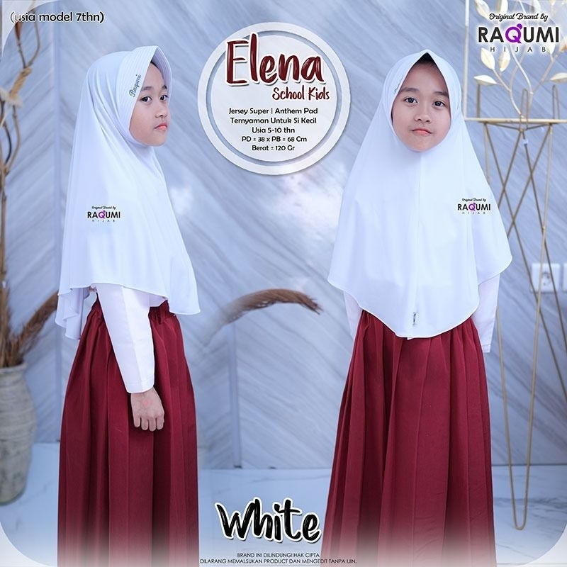 ELENA SCHOOL KIDS BRAND ORI BY RAQUMI // HIJAB KIDS // HIJAB ANAK // HIJAB SEKOLAH // HIJAB SERUT //