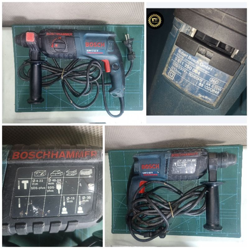 mesin bor beton BOSCH GBH 2-22 S rotary hammer drill