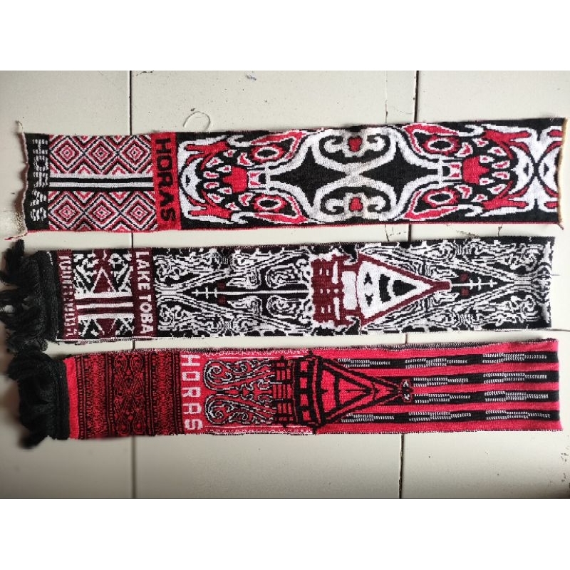 CUSTOM SYAL RAJUT KOMPUTER EXLUSIVE MOTIF ULOS 140cm*12cm