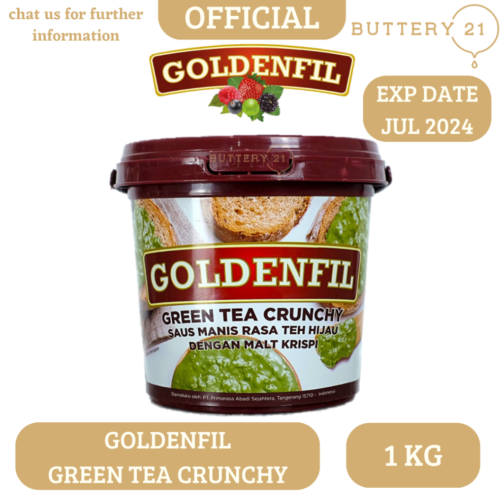 

GOLDENFIL GREEN TEA CRUNCHY JAM SELAI 1 KG/SELAI MATCHA 1 KG