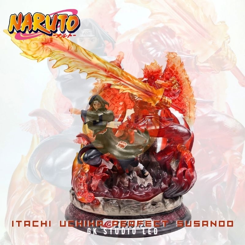 Action Figure Itachi Uchiha Perfect Susanoo LED Statue Naruto GK Studio